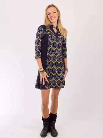 Robe Yuppi Diamond robe �l�gante boh�me au motif g�om�trique