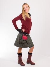 Jupe r&eacute;versible Jag Design Madras 2 longue v&ecirc;tement f&eacute;minin fluide &agrave; l'allure &eacute;l&eacute;gante