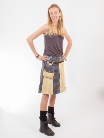 Jupe r&eacute;versible Stripes mix Honey longue v&ecirc;tement f&eacute;minin fluide au style lumineux