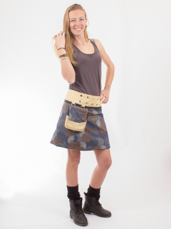 Jupe r�versible Stripes mix Honey mi-longue jupe r�versible mi-longue � rayures �quilibr�es