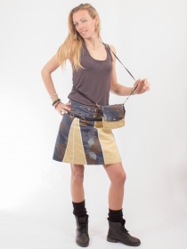 Jupe r&eacute;versible Stripes mix Honey mi-longue v&ecirc;tement f&eacute;minin polyvalent et contemporain