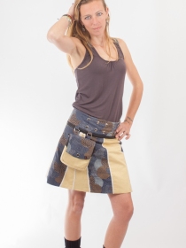 Jupe r&eacute;versible Stripes mix Honey mi-longue pi&egrave;ce mode facile &agrave; associer