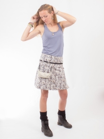 Jupe r&eacute;versible Stripes mix Eucalyptus mi-longue jupe r&eacute;versible mi-longue &agrave; rayures &eacute;quilibr&eacute;es