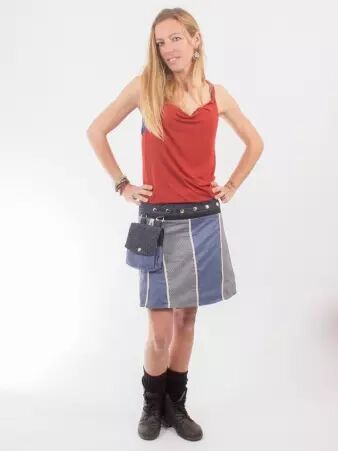 Jupe r�versible Stripes mix Stellar mi-longue jupe confortable pour le quotidien