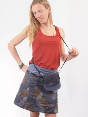 Jupe r�versible Stripes mix Stellar mi-longue jupe confortable pour le quotidien