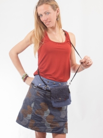 Jupe r&eacute;versible Stripes mix Stellar mi-longue v&ecirc;tement f&eacute;minin graphique et polyvalent