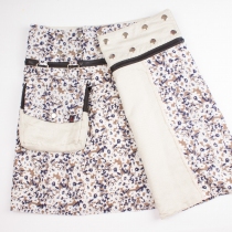 Jupe r&eacute;versible Stripes mix Eucalyptus mi-longue jupe confortable &agrave; l'allure moderne