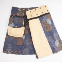 Jupe r&eacute;versible Stripes mix Honey mi-longue mod&egrave;le r&eacute;versible &agrave; l'allure actuelle