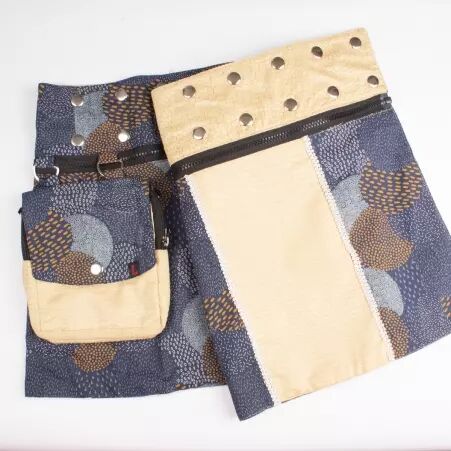 Jupe r�versible Stripes mix Honey courte cr�ation textile dynamique et moderne