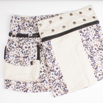 Jupe r&eacute;versible Stripes mix Eucalyptus courte v&ecirc;tement f&eacute;minin graphique au style naturel