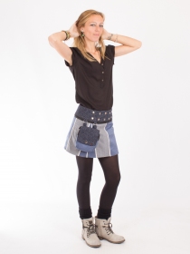 Jupe r&eacute;versible Stripes mix Stellar courte pi&egrave;ce mode ray&eacute;e au design &eacute;clatant