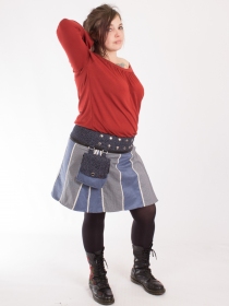 Jupe r&eacute;versible Stripes mix Stellar mi-longue jupe confortable pour le quotidien