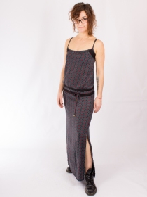 Robe Longue Cha&iuml;ma Seigaiha Stone robe longue graphique