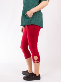 Legging Breizh summer Rouge v&ecirc;tement stretch graphique et lumineux