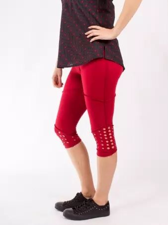 Legging Lazer cut Rouge legging rouge lazer cut � l'allure �nergique