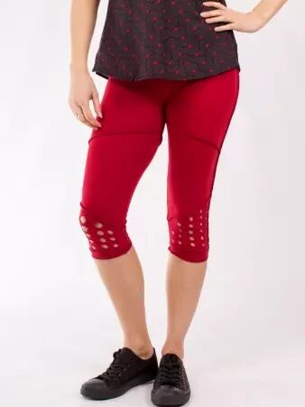 Legging Lazer cut Rouge legging rouge lazer cut � l'allure �nergique