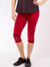 Legging Lazer cut Rouge v&ecirc;tement f&eacute;minin graphique et dynamique