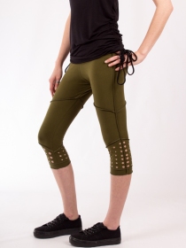 Legging Lazer cut kaki pi&egrave;ce mode moderne et confortable