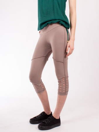 Legging Lazer cut Gris legging gris � d�coupe nette et moderne