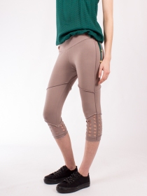 Legging Lazer cut Gris legging gris &agrave; d&eacute;coupe nette et moderne