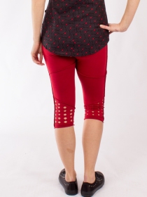 Legging Lazer cut Rouge pi&egrave;ce mode expressive et moderne