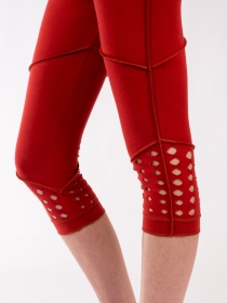Legging Lazer cut Brique v&ecirc;tement stretch structur&eacute; au style urbain
