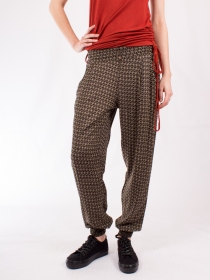 Pantalon Lila Calico v&ecirc;tement f&eacute;minin graphique au style d&eacute;contract&eacute;