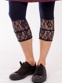 Legging Barok Navy legging navy baroque au rendu &eacute;l&eacute;gant