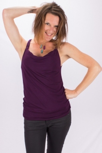 Top Fidji b&eacute;nitier Violet top f&eacute;minin violet imprim&eacute; b&eacute;nitier