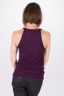 Top Fidji b&eacute;nitier Violet top l&eacute;ger violet &agrave; motif b&eacute;nitier