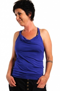 Top Fidji b&eacute;nitier bleu &eacute;lectrique top fluide lumineux