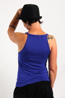 Top Fidji b&eacute;nitier bleu &eacute;lectrique top &agrave; tomb&eacute; souple moderne