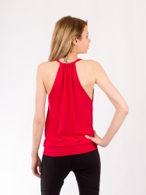 Top Fidji b&eacute;nitier rouge top l&eacute;ger &agrave; tomb&eacute; &eacute;l&eacute;gant