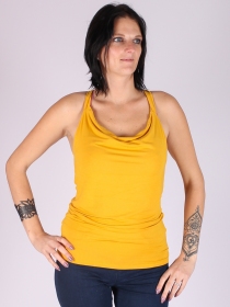 Top Fidji b&eacute;nitier jaune top fluide &agrave; esprit solaire
