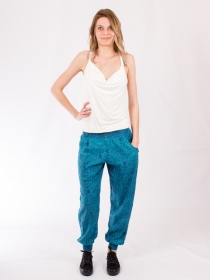 Top Fidji b&eacute;nitier blanc top fluide &agrave; encolure b&eacute;nitier