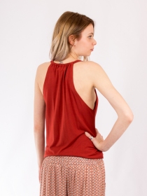 Top Fidji b&eacute;nitier rouille top f&eacute;minin esprit boh&egrave;me