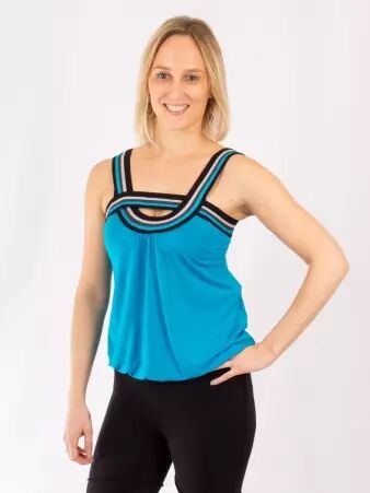 Top Lila Turquoise top fluide turquoise frais