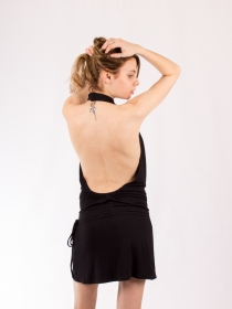 Robe courte b&eacute;nitier Nina Noire robe courte col b&eacute;nitier noire