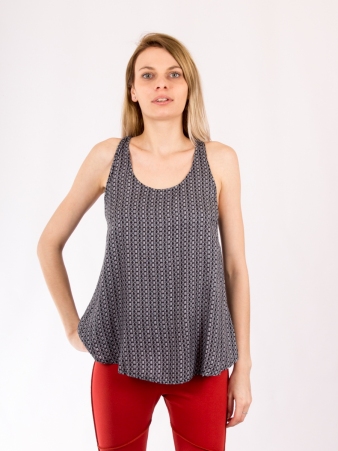 Top Yako Damask Grey top �l�gant gris damask