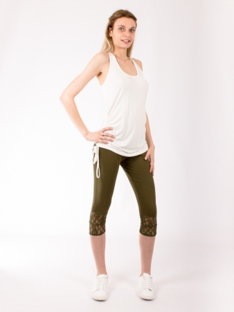 Legging Barok kaki legging kaki imprim� au style urbain