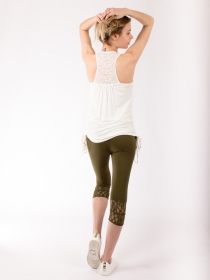 Legging Barok kaki v&ecirc;tement stretch &agrave; l'allure naturelle