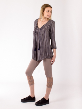 Legging Barok Gris legging graphique gris au style contemporain