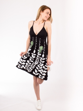 Robe Best Secret Digital Flower noir robe f�minine stylis�e