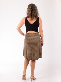 Robe Paquita Dandy dots miel &agrave; imprim&eacute; pois