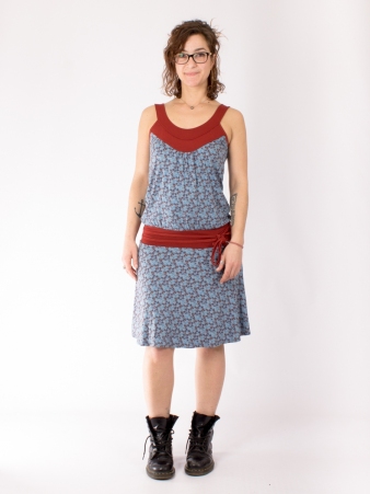 Robe Noum�a Ditsy brun robe l�g�re