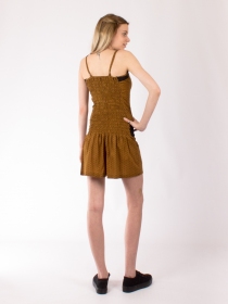 Combi-bustier Asanoha Safran combinaison bustier &agrave; la teinte chaude et lumineuse