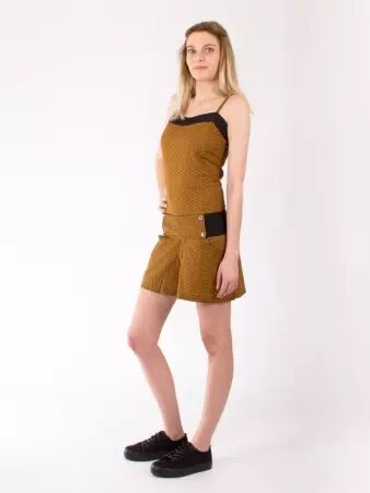 Combi-bustier Asanoha Safran pi�ce mode � l'esprit cr�atif