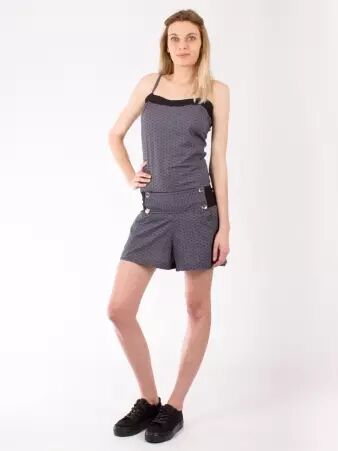 Combi-bustier Asanoha Gris combinaison moderne � l'esth�tique minimaliste