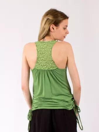 Top Abaya dentelle vert amande top abaya vert amande dentelle fine