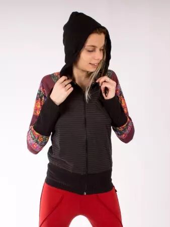 Veste Ninia Gris manches rouge veste ninia gris rouge style casual